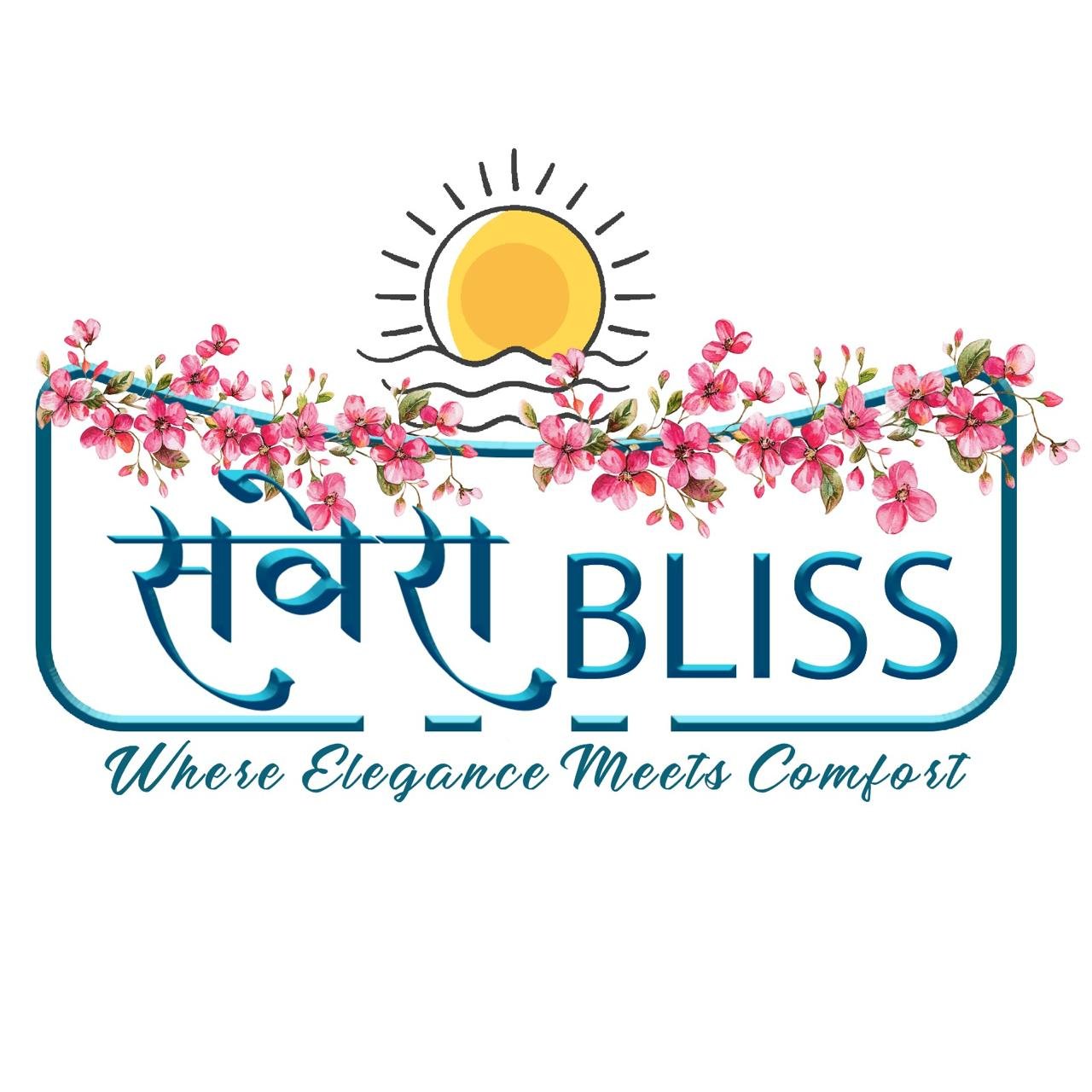 Savera Bliss logo with sunrise graphic and tagline Where Elegance Meets Comfort